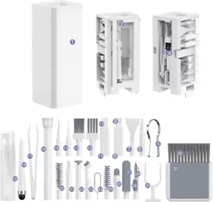 Kit Limpiador Multifunción 32 en 1 para Auriculares Portátil Teléfono Cepillo de Limpieza Herramienta - Imagen 1 de 9