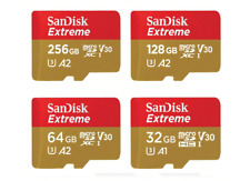 SanDisk Extreme 64-256GB microSDXC Speicherkarte 4K V30 U3 A2