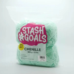 Premier Yarns Stash Goals 17.6 oz of Chenille Yarn "Mint" - Picture 1 of 2