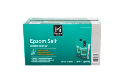 Member's Mark Epsom Sal 7 libras paquete de 2 sulfato de magnesio (14 libras) Foto 1 de 4