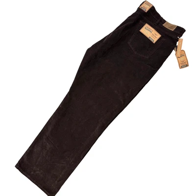Pantalón DANIEL CREMIEUX Hombre Corbin Clásico Pana Marrón Oscuro 50" x 32" Stright Nuevo con Etiquetas Foto 1 de 4