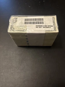 1 BEP Brick Of Crisp One Dollar Bills ($1 Bill)- US Paper Money Currency - 2021 - Picture 1 of 4