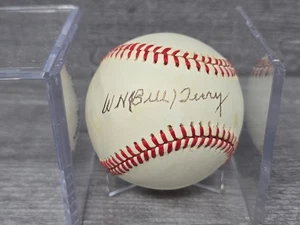 WH Bill Terry Signed Autograph MLB Baseball HOF OBNL NY Giants - Picture 1 of 5