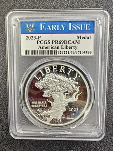 2023-P AMERICAN LIBERTY Silver Medal PCGS PR69CAM EARLY ISSUE - Picture 1 of 4