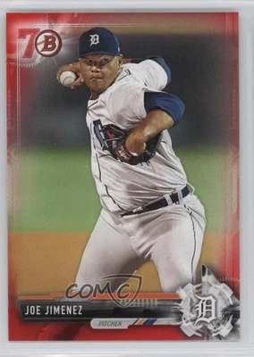 2017 Bowman Prospects Red 70th Anniversary Joe Jimenez #BP38 Rookie RC - Image 1 of 2