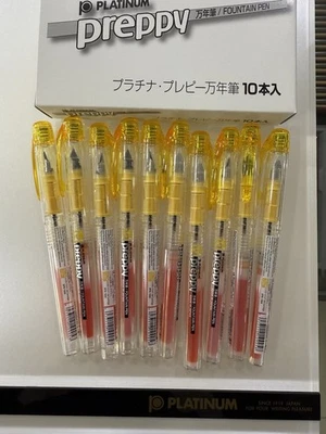 Caneta tinteiro platina Preppy amarela 0,3 mm PSQ-200 # 30-2 10 PEÇAS - Imagem 1 de 2