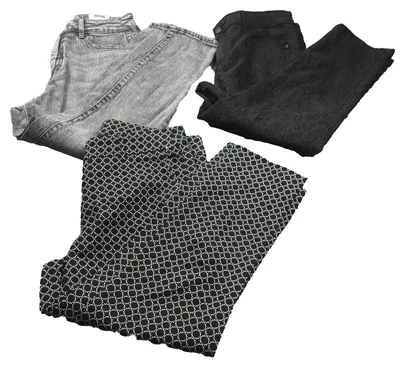 Lot of 3 Time & True Hilary Radley & Simply Vera Womens Crop Pants Sz 6 (1 NWT) - Image 1 of 4