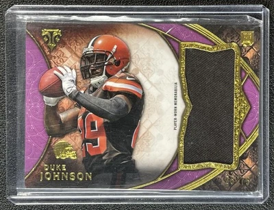 DUKE JOHNSON 2015 TOPPS TRIPLE THREADS ROOKIE JUMBO JERSEY RELIC PURPLE RC /75 - Image 1 of 2