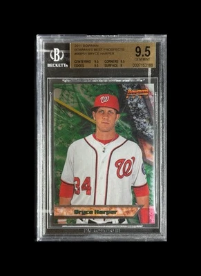 2011 Bowman Bowman's Best Prospects #BBP51 Bryce Harper - Beckett 9.5 Gem Mint - Image 1 of 2