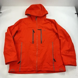 LL Bean Gore-Tex Pro Orange Jacket Shell Waterproof Mens Size Large - Picture 1 of 18