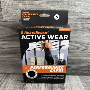 Incrediwear Performance Capri - Women's Size Small 24-25 In - Black - Activewear - Picture 1 of 3