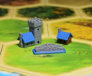 Custom 3d printed Settlers of Catan pieces (Unofficial) - Picture 1 of 8