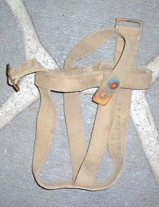 WW2 PERIOD WATER BOTTLE CARRIER - BRITISH, CANADIAN 1937 PATT WEBBING KHAKI USED - Picture 1 of 1
