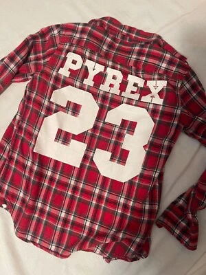 Camisa polo rara rugby Ralph Lauren pirex Virgil Abloh flanela botão tamanho M - Imagem 1 de 4