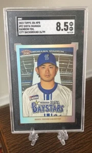 2023 Topps 206 NPB SHOTA IMANAGA RARE RAINBOW FOIL CITY BG SP SGC 8.5 ROOKIE RC - Picture 1 of 8