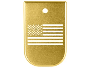 für Glock 17 19 19x Magazin Bodenplatte Gen 5 Aluminium Gold US Flagge - Bild 1 von 1