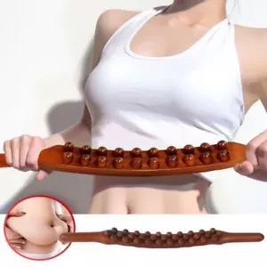 Wooden Gua Sha Scraping Stick Massager 60cm for Shoulder Waist Back Massage Tool - Picture 1 of 15