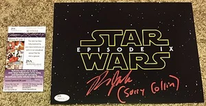 RIAN JOHNSON SIGNED STAR WARS EPISODE IX 8X10 PHOTO W/ "SORRY COLLIN" PROOF JSA - Picture 1 of 3
