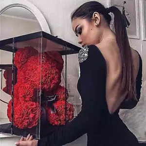 Teddy Bear made of Roses - Picture 1 of 12