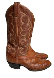 VINTAGE AALHAUT TONY LAMA COWBOY STIEFEL Herren Gr. 9 D WESTERN LEDER RODEO EXOTISCH - Bild 1 von 16