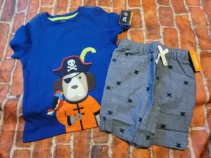 Gymboree Boys Pirate Puppy Set Shirt 4t Shorts 3t Nwt Ahoy Matey - Picture 1 of 1
