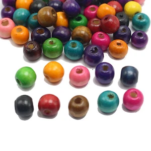 500 Mixed Color 8mm(0.31") Round Wood Beads~Wooden Spacer Beads - Picture 1 of 9