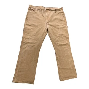 Vintage Dickies Carpenter Pants Size 42x30 Khaki Baggy Work Painters Skater - Picture 1 of 7