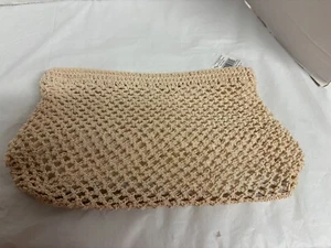 Bolso de Maquillaje Studio Collection Tipo Crochet Para Mujer Marfil 10" NUEVO - Imagen 1 de 5