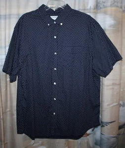 Old Navy® Blue Polka-Dot Short Sleeve Button Down Men's Shirt - Size XXL - Picture 1 of 6