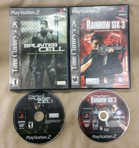 Playstation 2 Tom Clancys LOT BUNDLE Rainbow Six 3 + Splinter Cell 1 Original - Picture 1 of 1