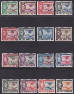 Gambia. 1938-46. SG 150-161, 1/2d bis 10/-. Makellos unmontiert neuwertig. Katze 180£. - Bild 1 von 1