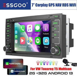 32G Carplay Autoradio Android 13 für VW T5 Multivan Touareg Transporter GPS RDS - Bild 1 von 15