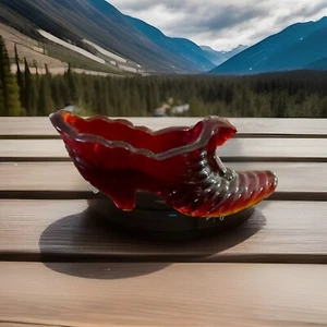 Bellissimo stivaletto vintage in vetro rosso con tacco alto - Foto 1 di 5