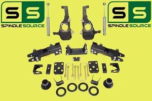 Amortiguadores de bloqueo de bobina de grillete de 4""/6"" DROP SPNDL FLIP C-NOTCH PARA 19-22 Chevy/GMC 1500 - Imagen 1 de 1