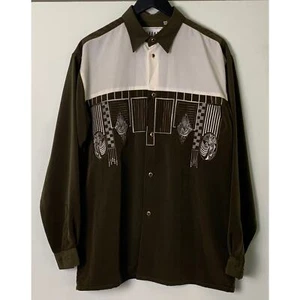 Pronti Collection By Phita bestickte Bluse mit Knopfleiste dunkelgrün Gr. M - Bild 1 von 10