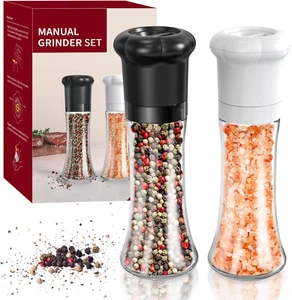 Manual Salt and Pepper Grinder Set for Professional Chef, Refillable Shakers - Picture 1 of 11