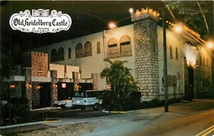 Postal de comida alemana-americana antigua del castillo de Heidelberg Sarasota Florida FL - Imagen 1 de 2