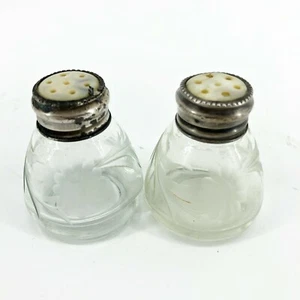 Salero y pimentero vintage de plata de ley madreperla coleccionable - Imagen 1 de 4