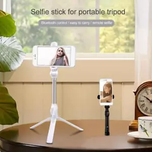 3in1 Mini Phone Holder Selfie Monopod Tripod w/Remote iPhone 16 Samsung S25 S24+ - Picture 1 of 12