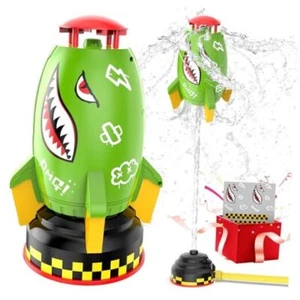 Outdoor Water Sprinkler for Kids Toys,Summer Water Rocket Launcher Green Rocket - Picture 1 of 7