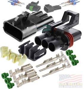 Delphi Metri-Pack 280 Series 3-Conductor Connector w/18-20 AWG Sealed Set - Picture 1 of 7