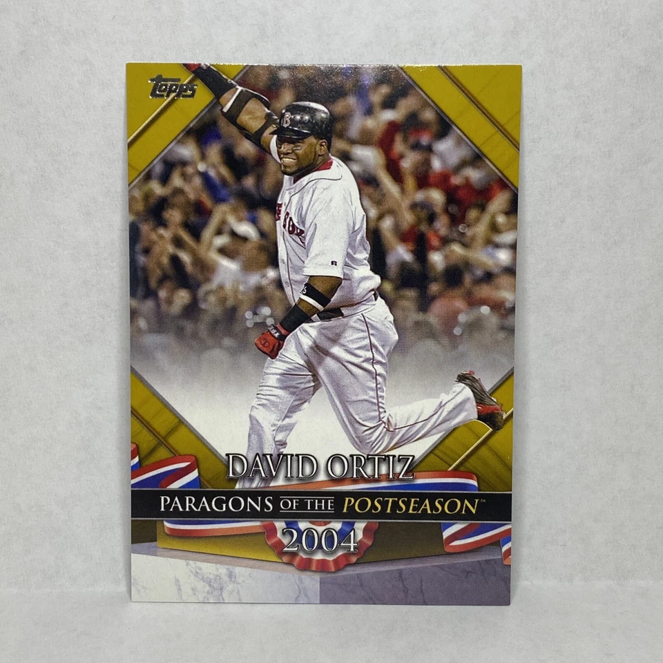 2022 TOPPS UPDATE PARAGONS POSTSEASON GOLD 21/75 PARALLEL DAVID ORTIZ Red Socks - Image 1 of 3