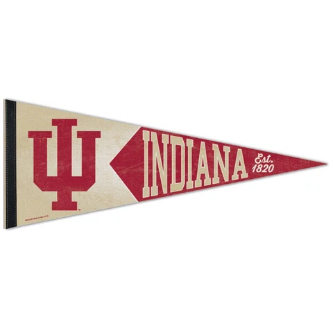 INDIANA HOOSIERS VAULT ROLL UP PREMIUM FELT PENNANT 12"x30" WINCRAFT 👀 Cover