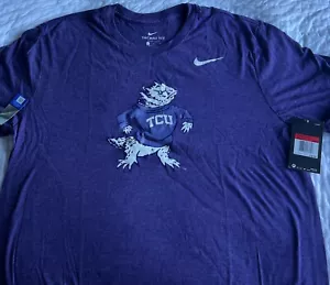 TCU Horned Frogs Nike Vault Tri-Blend T-Shirt Heathered Purple LG NWT - Picture 1 of 7