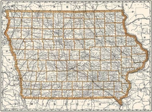 Iowa - 1889 - Kartenplakat - Bild 1 von 1