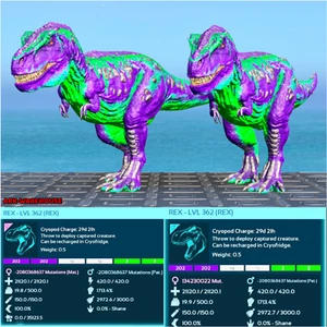 Top Stat Rex Mating Pair - Joker - 1700 MELEE - Ark Survival Ascended PVE - Picture 1 of 3