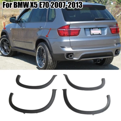 4PCS Wide Fender Flares Molding Wheel Arches Trims For BMW X5 E70 2007-2013 - Imagem 1 de 4