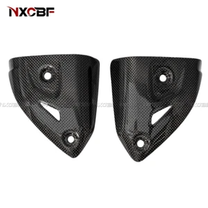 For Ducati Panigale 899 1199 1299 Carbon Fiber Exhaust Cover Guard Heat Shield - Picture 1 of 5
