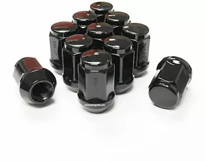 (5) 12x1.25 BLACK ACORN LUG NUTS 1.38" TALL FIT NISSAN INFINITI SUBARU SUZUKI - Picture 1 of 2