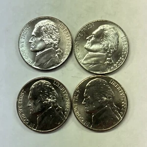 2004 P&D Stempelglanz Jefferson Nickels - Keelboat & Peace Medal - 4 Coin Set - Bild 1 von 2